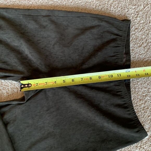 My Nicole Wide Leg Olive Green Faux Suede Pants pull on size medium - Picture 6 of 9